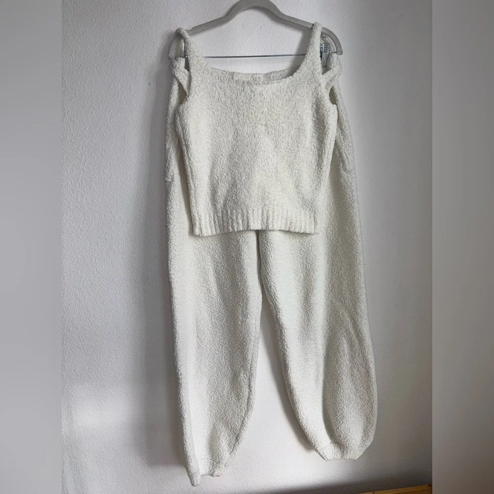 Skims Cozy Cream Knit Lounge Set L/XL - Picture 2 of 5
